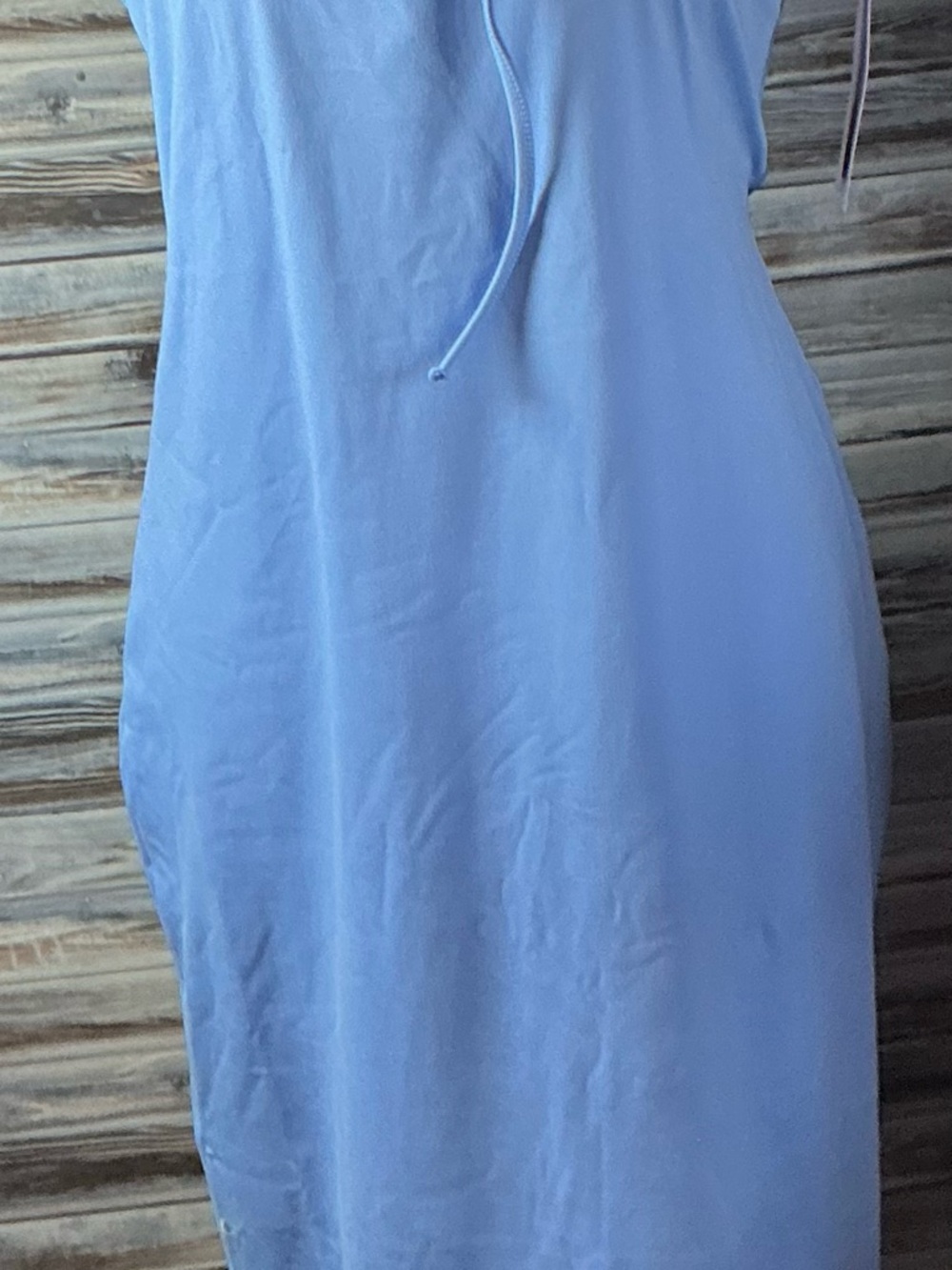 Wild Fable Blue Midi Dress Tie Front Cutout Sleeveless NWT Large - Picture 2 of 12